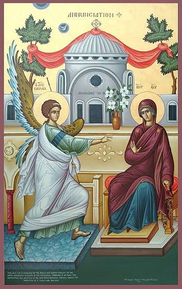 The myrrh-bearing women, and the angel on the stone