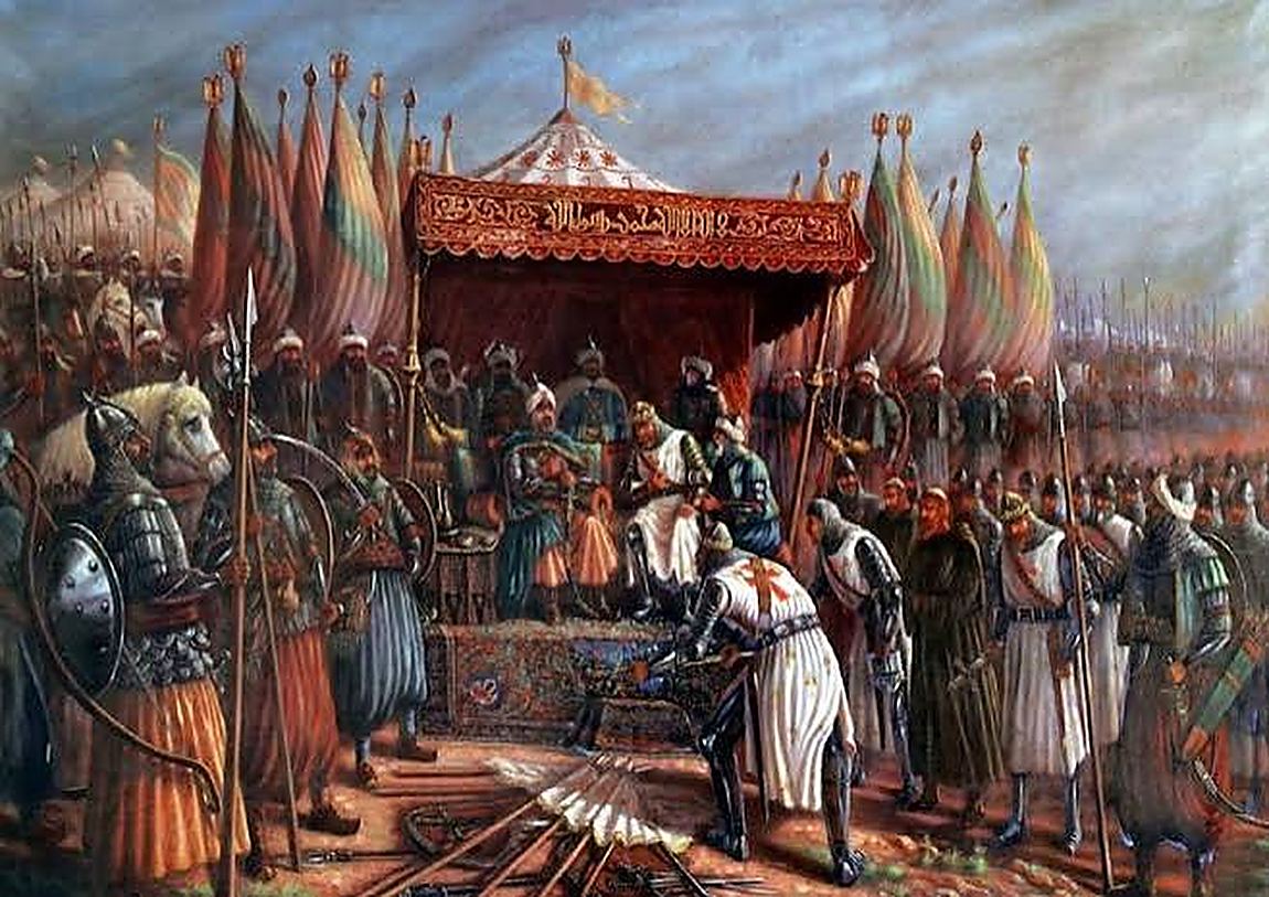 A camp, and a king under his canopy